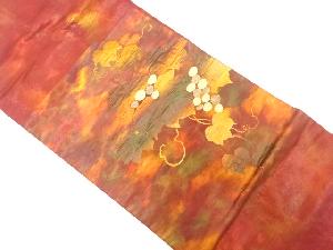 葡萄模様織り出し名古屋帯